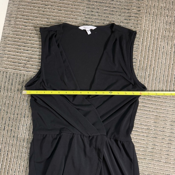 BCBGeneration Black Romper V-Neck Wrap Detail Tank - Picture 4 of 6
